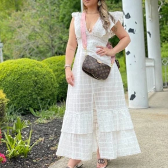 Split Thigh Dress White - Picture 11 of 11